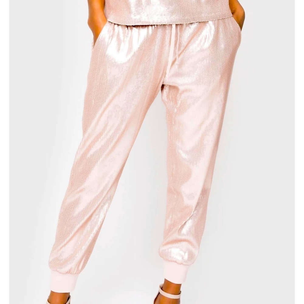 Gibson look sequin joggers